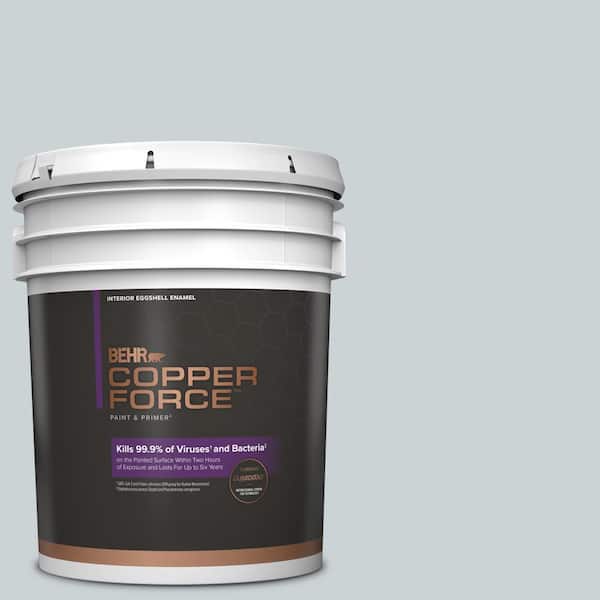 COPPER FORCE 5 gal. #N490-1 Absolute Zero Eggshell Enamel Virucidal and Antibacterial Interior Paint & Primer