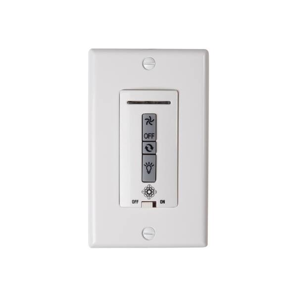 Monte Carlo White Hardwired Ceiling Fan Wall Switch Mcrc3rw The Home Depot Hardwired Ceiling Fan Wall Switch, Remote Control Ceiling Fan Wall Switch