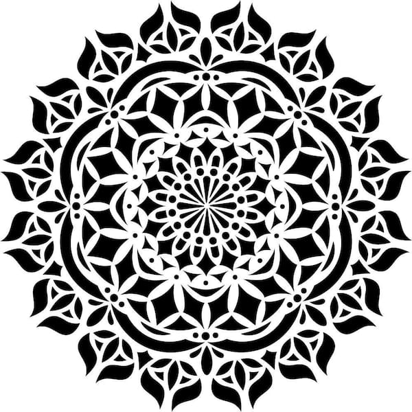 Mandala Stencil Template - Reusable Large or Small Mandala Sizes