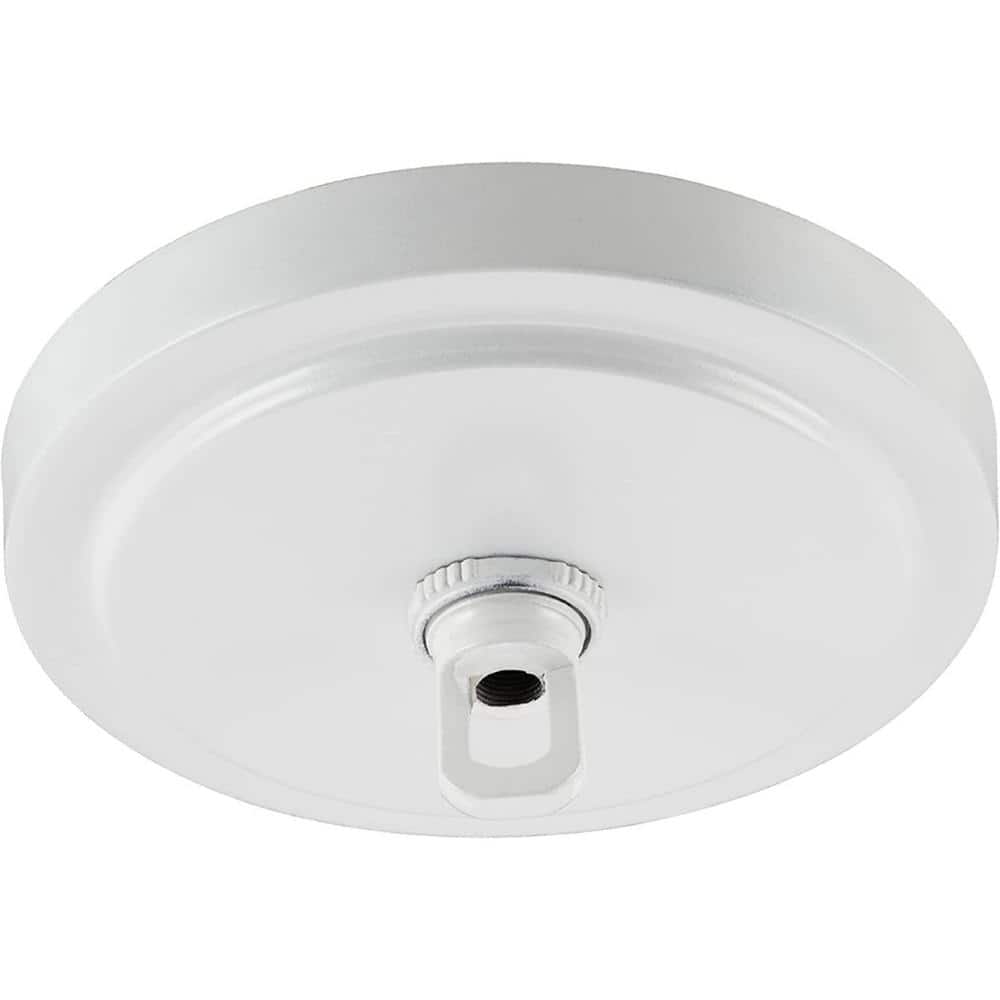 Matte White 5.5" Diameter Chandelier Fixture Canopy Kit
