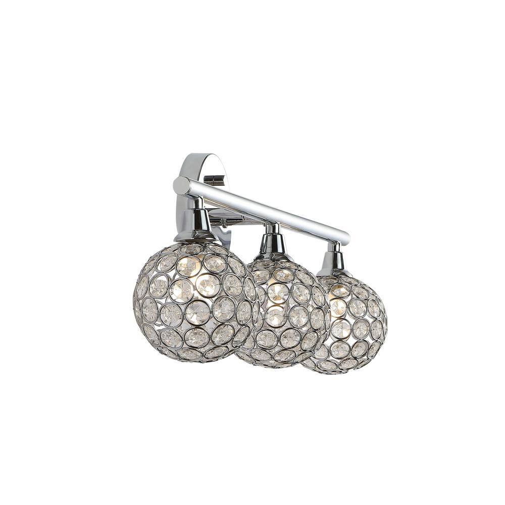 Maeve 8" Chrome and Clear Glass Outdoor Vanity Light