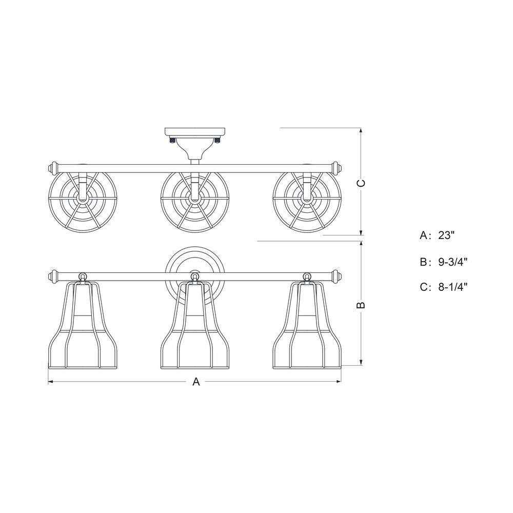 Clybourn Adjustable 3-Light Vanity in Oil Rubbed Bronze