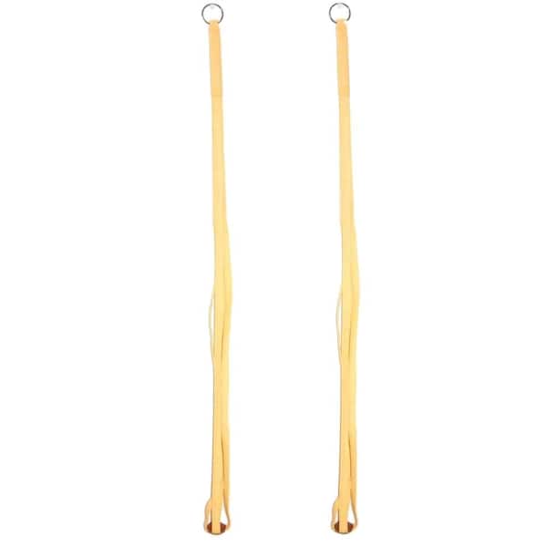 Primitive Planters 36 in. Yellow Fabric Plant Hangers (2-Pack)