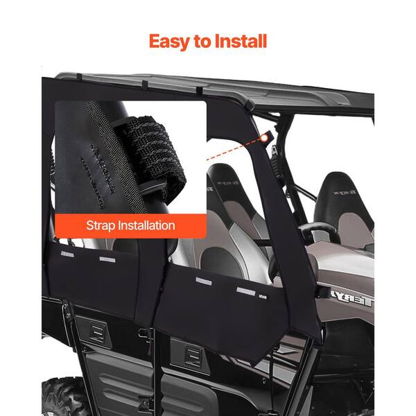 VEVOR Cab Enclosure Upper Doors, Compatible with Kawasaki Teryx4