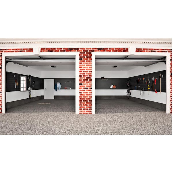 Proslat 96 in. x 48 in. (288 sq. ft) PVC Slat Wall Panel Set Charcoal  U-Turn Bundle (9-Panel Pack) 33727 The Home Depot
