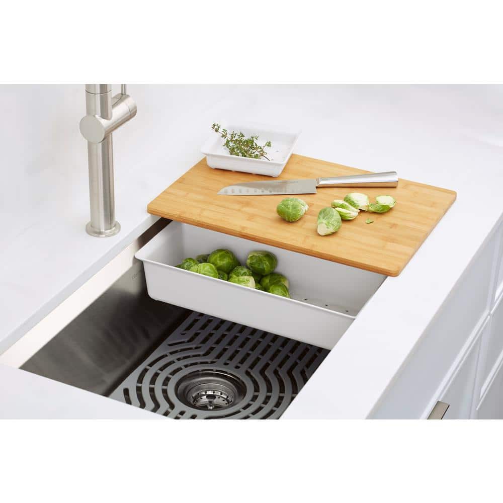 27-Inch Stainless Steel Drop-In Single Bowl Workstation Kitchen Sink