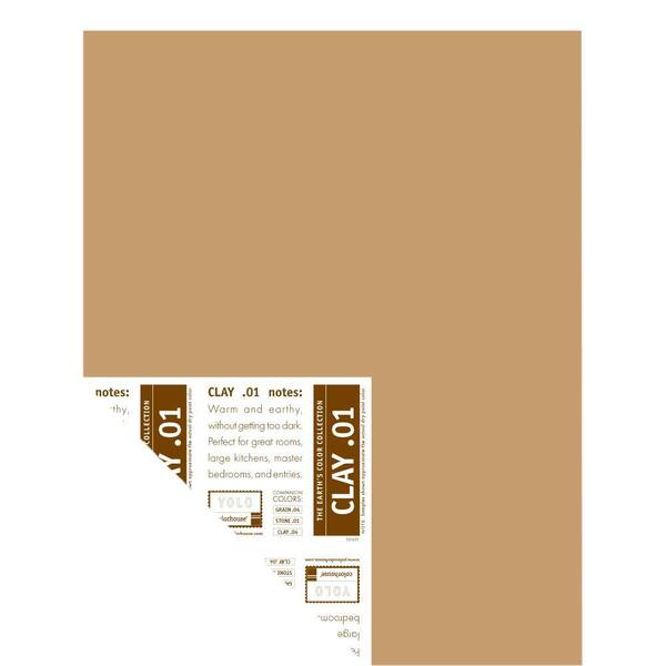 YOLO Colorhouse 12 in. x 16 in. Clay .01 Pre-Painted Big Chip Sample