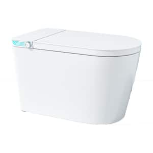 One-Piece 1.28 GPF Dual Flush Elongated Smart Bidet Toilet in White with Lady Care Wash and Heated Seat