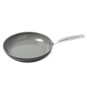 GreenPan Craft Steel Nonstick Skillet with Lid, 12, Silver