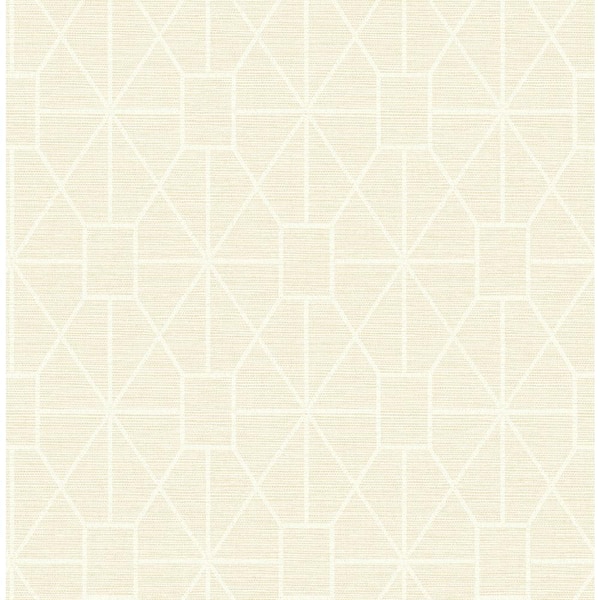 Advantage Stevenson Trellis White Non Pasted Non Woven Wallpaper Sample