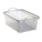 Curver 14.8 Qt. Clear Storage Bin in Deep Lake FG845645811 - The Home Depot