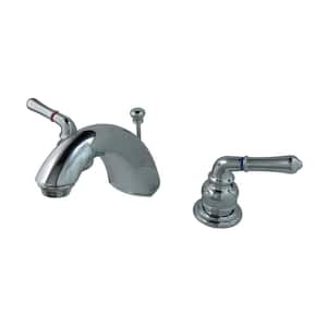 8 in. Widespread 2-Handle Bathroom Faucets with Plastic Pop-Up in Polished Chrome