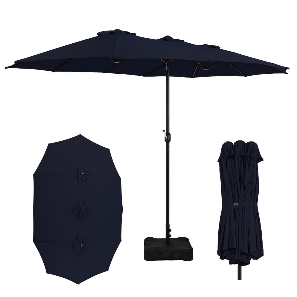 15 ft. Steel Residential Triple-Head Patio Umbrella with Base price history on PriceWatchPro