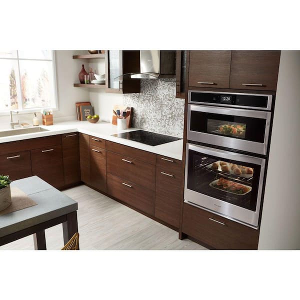 whirlpool 30 in microwave wall oven combo stainless steel