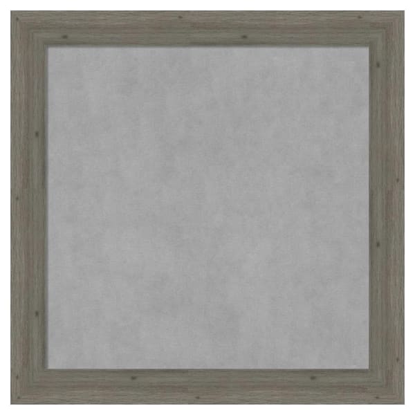 Amanti Art Fencepost Grey Narrow 29 in. x 29 in. Framed Magnetic Board