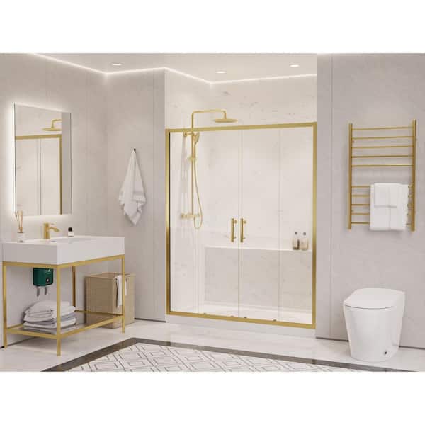 ANZZI SDHDX 59-60 in. x 70 in. Sliding Framed Shower Door in