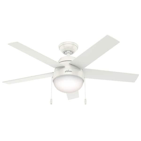 Anslee 46 in. Indoor Fresh White Ceiling Fan with Light