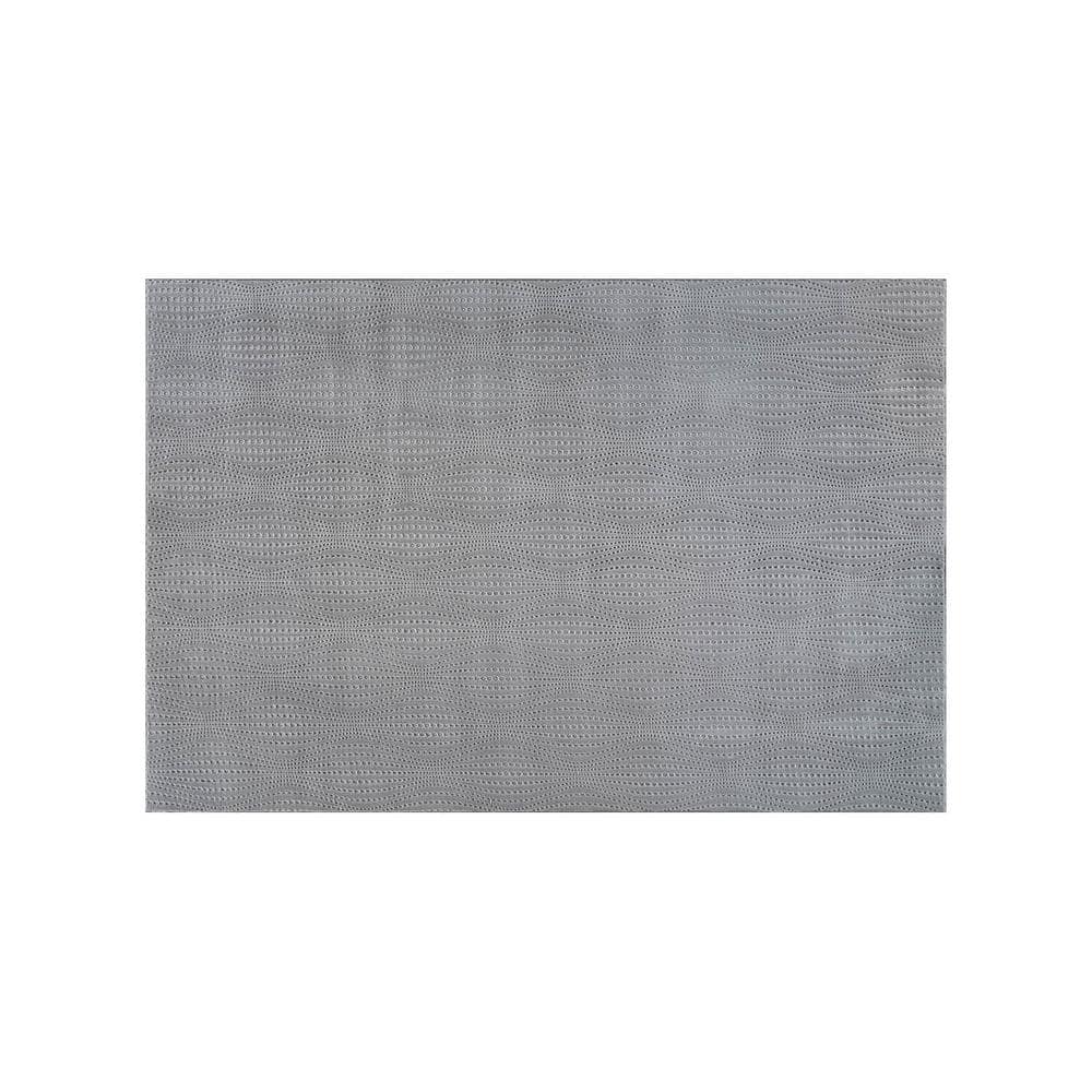 Beverly Rug Serenity Gray Solid 2 ft. X 3 ft. Modern Door Mat Non Skid ...