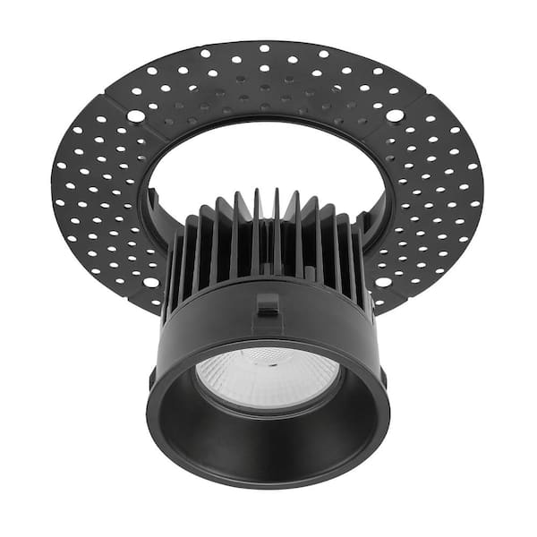 Maxxima 4 in. Trimless Slim Round Recessed Anti-Glare LED