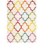 Kids Shag Ivory/Multi 5 ft. x 8 ft. Area Rug
