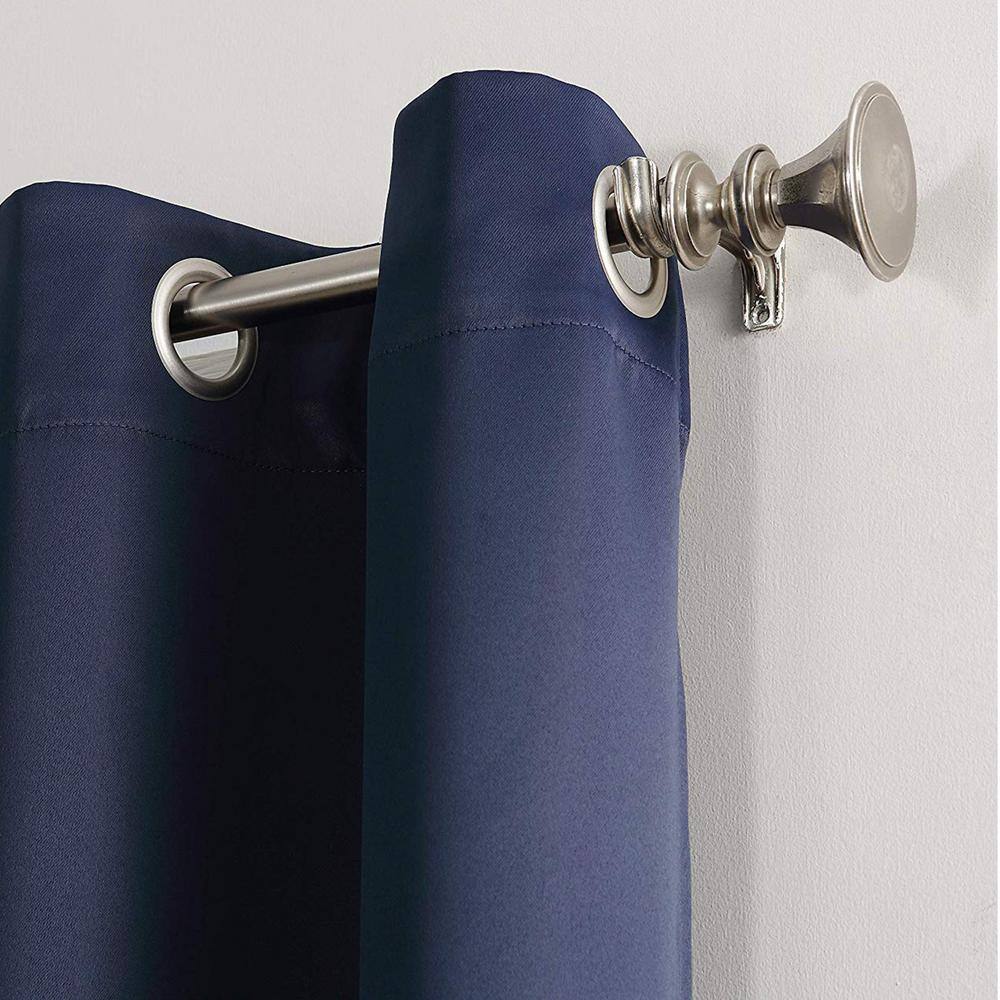 Navy Blackout Grommet Polyester Window Panel, 40" x 95"