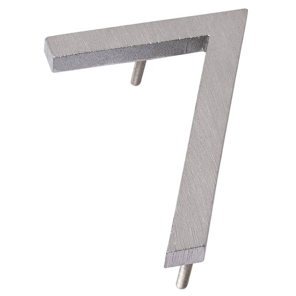 4 in. Brushed Aluminum Floating or Flat Modern House Number 7 price history on PriceWatchPro