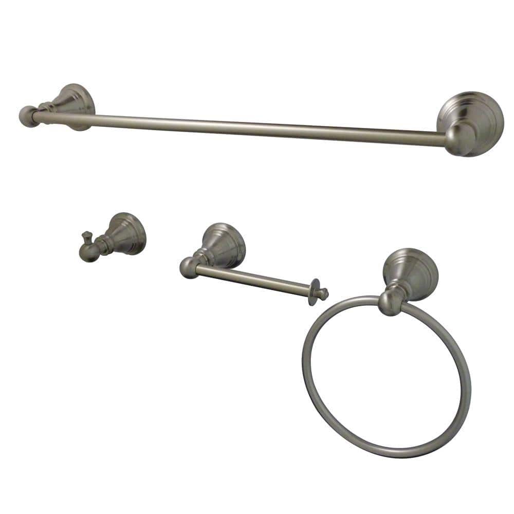 Classic 4-Piece Bathroom Accessory Set in Satin Nickel price history on PriceWatchPro