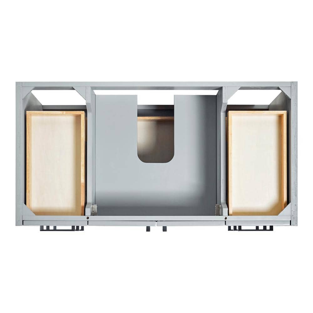 Kelly 42" Gray Wood Single Sink Vanity with Carrara Quartz Top