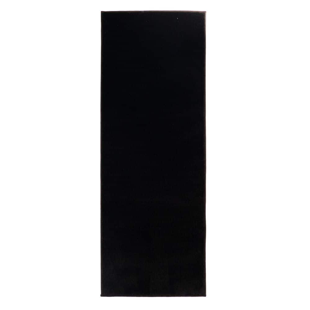 Custom Size Runner Rug Soft Collection Solid Black 26 in. W x 108 in. L Stair Runner 19.5 sq. ft. price history on PriceWatchPro