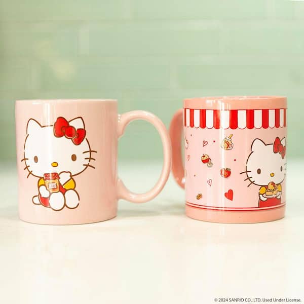 Uncanny Brands Hello Kitty Single Cup Coffee Maker Gift Set with 2