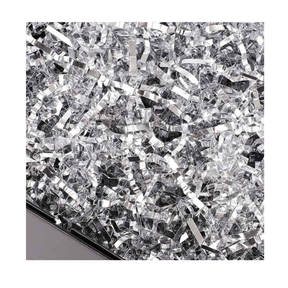 Crinkle Cut Shredded Confetti Paper Filler Silver 4 oz. for Gift Baskets and Box Stuffing Eco-Friendly Non-Toxic price history on PriceWatchPro
