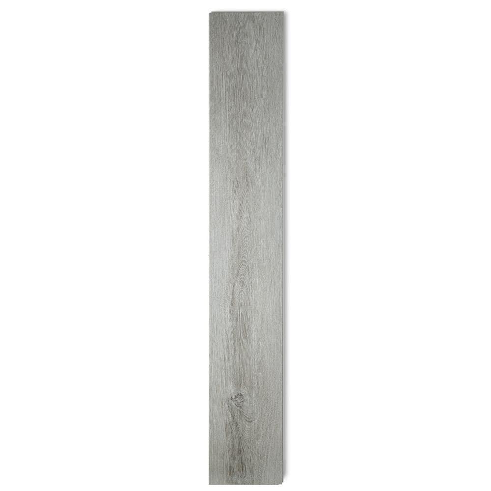 Gray 48" x 7.31" Matte Waterproof Vinyl Plank Flooring