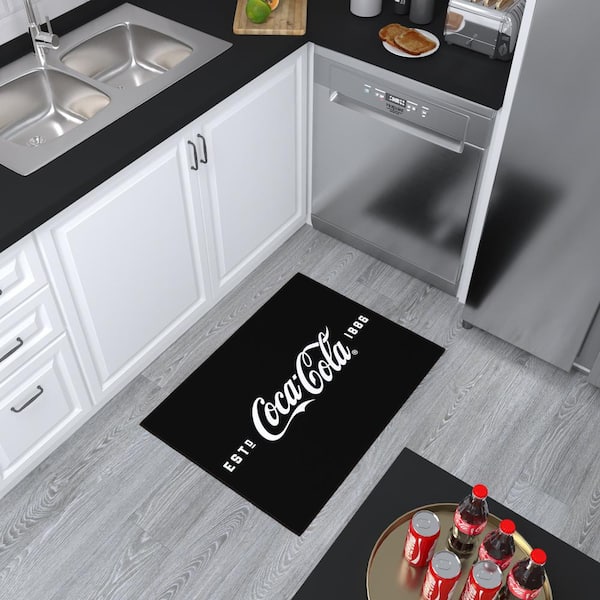 Black Kitchen Mat Floor Mats Kitchen Bedroom Anti-slip Rug Carpet