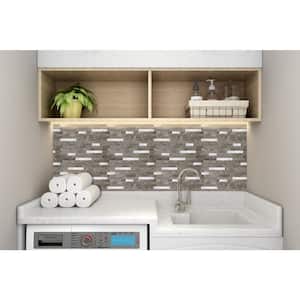 6-sheets Warm Stone 11.5 in. x 11.75 in. Peel and Stick Decorative Metallic Wall Tile Backsplash [6 sq.ft. / pack]