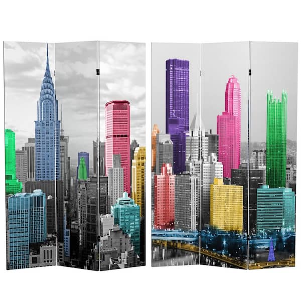 Oriental Furniture 6 ft. Printed 3-Panel Room Divider