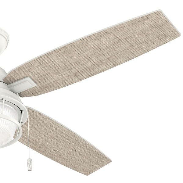 Hunter - Ocala 52 in. LED Indoor/Outdoor Fresh White Ceiling Fan with Light