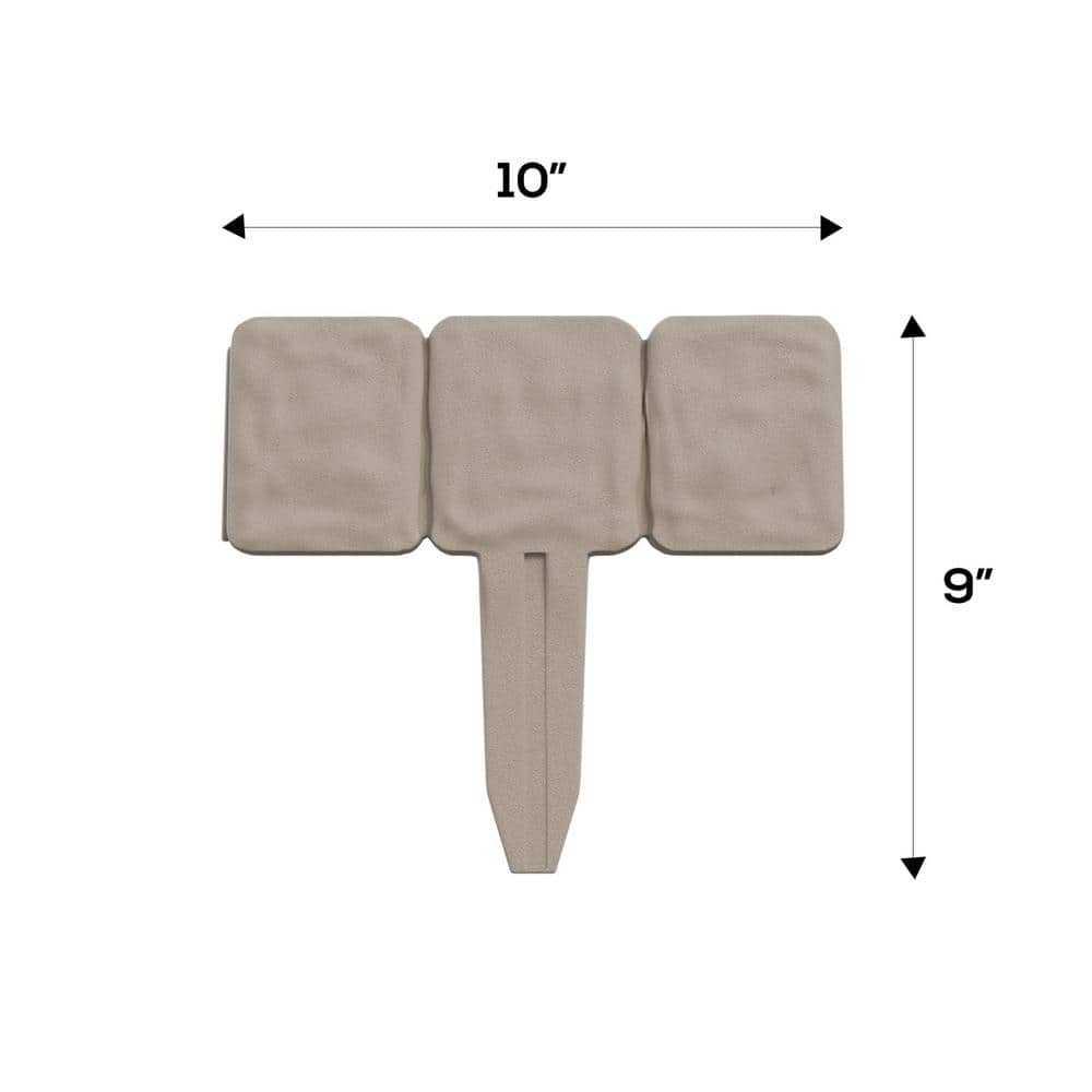Putty Faux Cobblestone 10-Piece Flower Bed Border Set