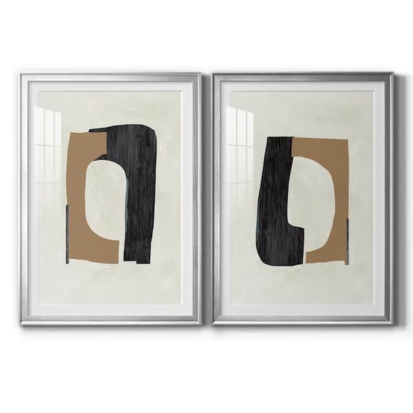 Wexford Home Cardboard Cutouts I By Wexford Homes 2 Pieces Framed Abstract Paper Art Print 30.5 in. x 42.5 in. .