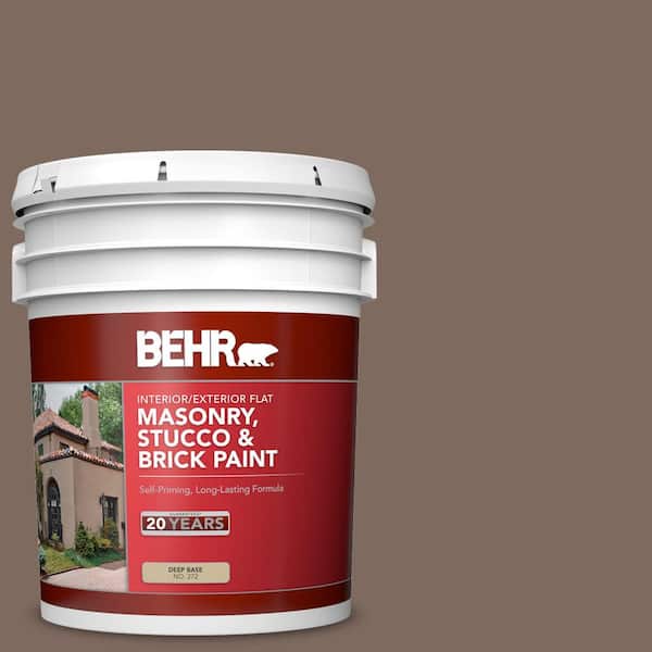 BEHR 5 gal. #N180-6 Derby Flat Interior/Exterior Masonry, Stucco and Brick Paint