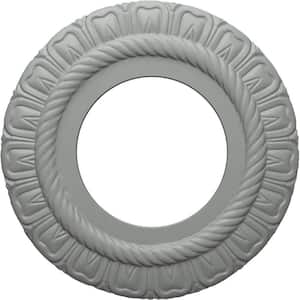 9" x 4-1/2" I.D. x 1/2" Claremont Urethane Ceiling Medallion (Fits Canopies upto 5-5/8"), Primed White