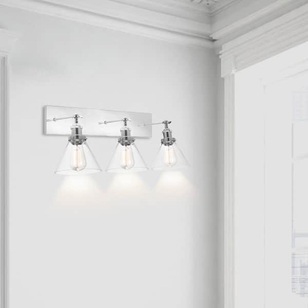 Eustis 3 Light Wall Sconce With Polished Nickel Finish