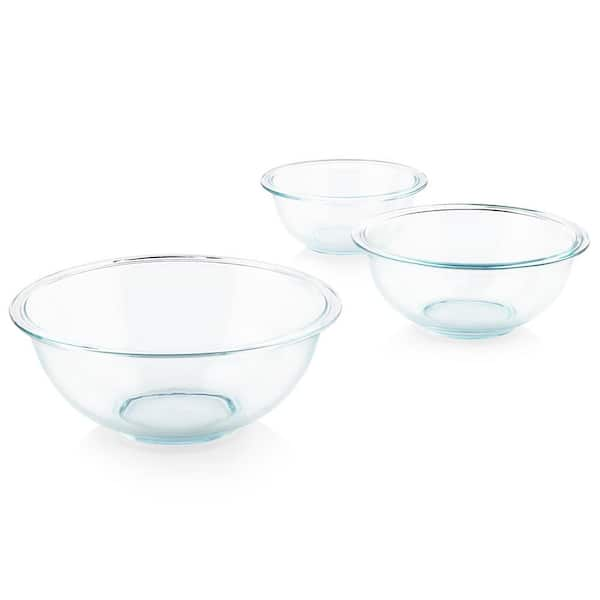 Pyrex Glass Mixing Bowl Set (3-Piece) 1118441 - The Home Depot