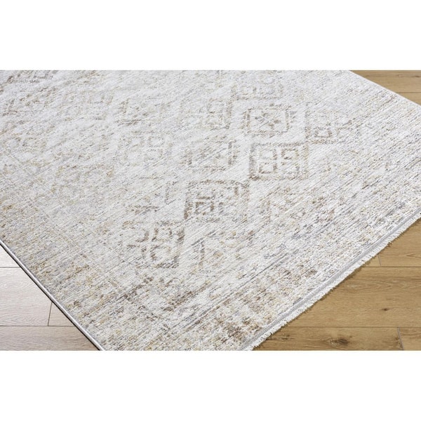 Azhar Grey Traditional 7 ft. x 9 ft. Indoor Area Rug