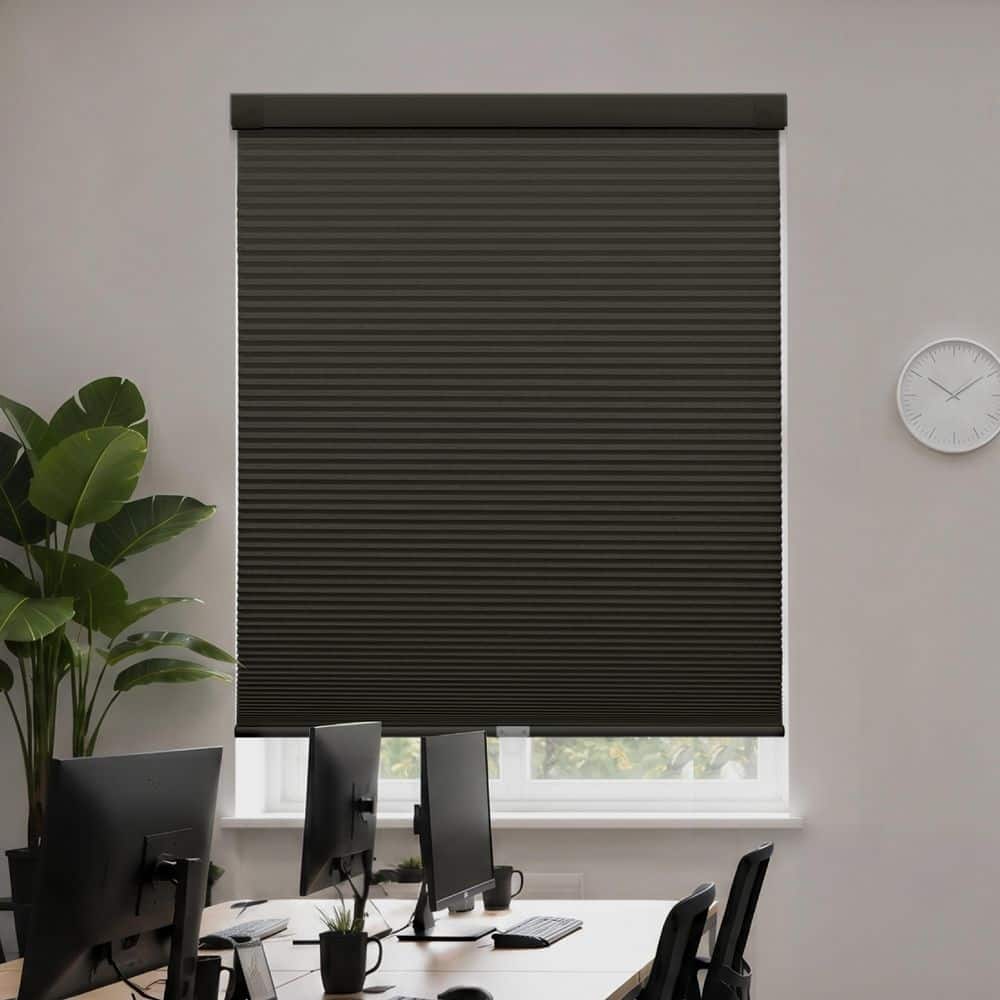 Black Cordless Blackout No Drill No Tool Polyester Cellular Shades - 33 in. W x 48 in. L price history on PriceWatchPro