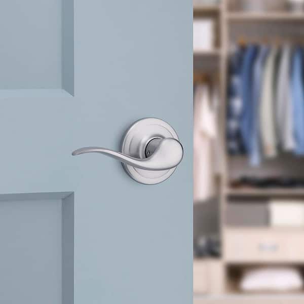 Kwikset Tustin Satin Chrome Passage Hall/Closet Door Handle 720TNL