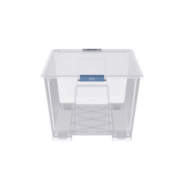 HDX 136 qt. Clear Latching Vista Stack Storage Tote 999-VS-136-HDX