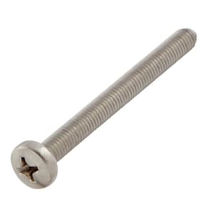 M5-0.8x50mm Stainless Steel Pan Head Phillips Drive Machine Screw 2-Pieces