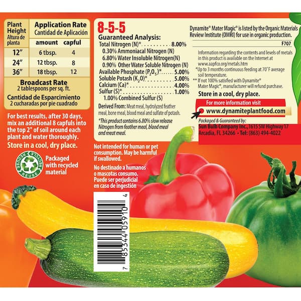Have a question about Dynamite Mater Magic .675 lb. Organic Tomato