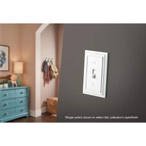 White 3-Gang 3-Toggle Wall Plate (1-Pack)