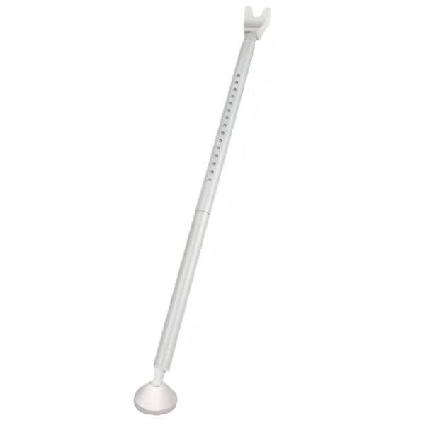 phyfalip 16-46 in. Adjustable White Door Security Bar with 360° Flexible Base, Portable Sliding Door Stopper with Carry Bag